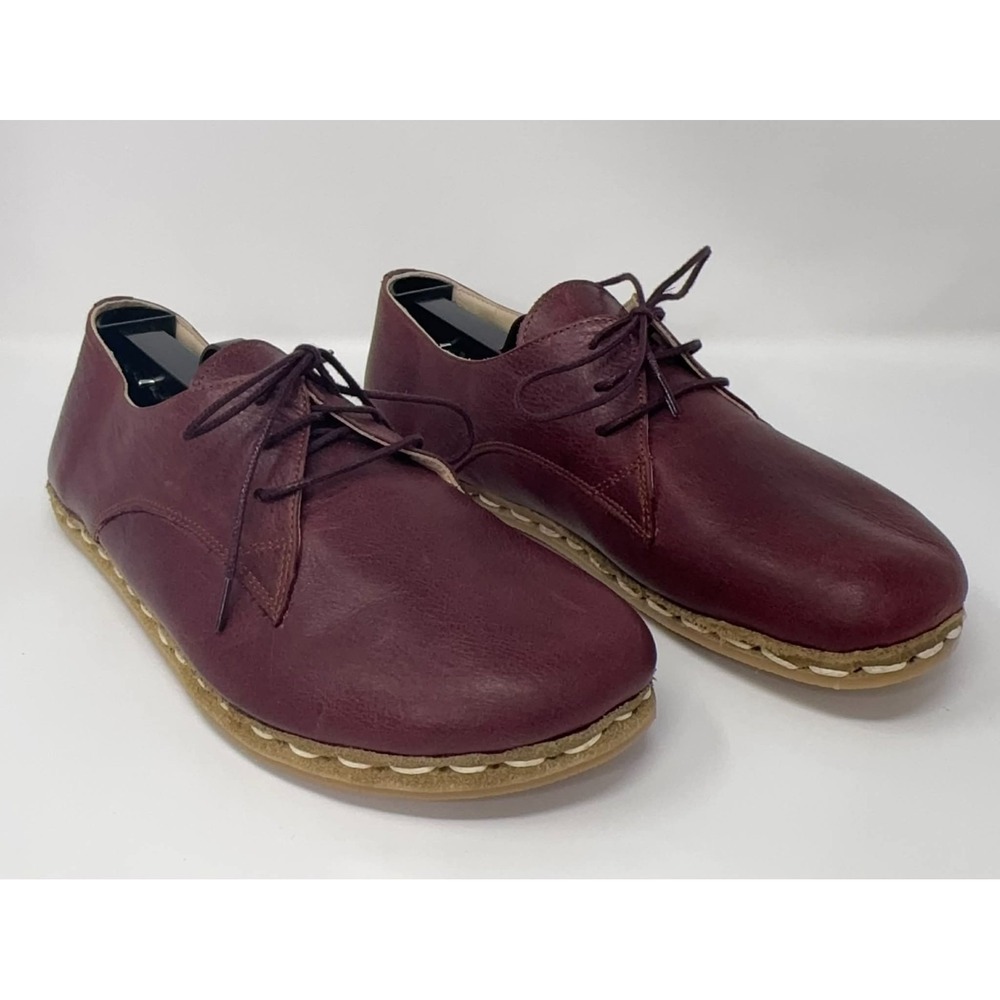 NEW Atlantis Handmade Turkish Shoes‎ Oxford Barefoot Red Women's 8.5 Zero Drop